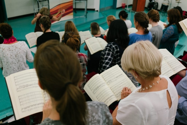 Qatar Concert Choir rehearsal