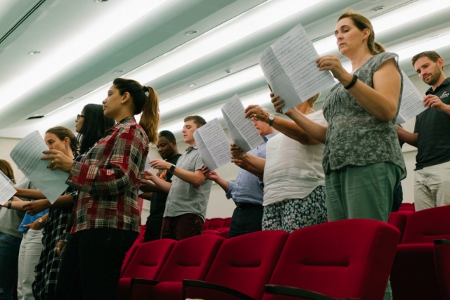 Qatar Concert Choir rehearsal